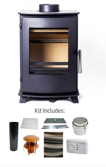 4.5KW Gilcar Woodburning Stove Package